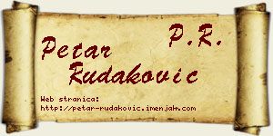 Petar Rudaković vizit kartica